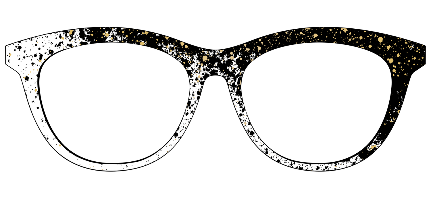 The Black & White Splatter - Front Top Image - Pair Eyewear