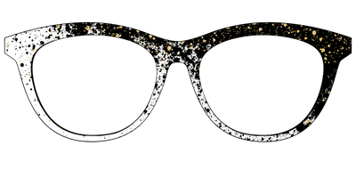 The Black & White Splatter - Front Top Thumbnail - Pair Eyewear