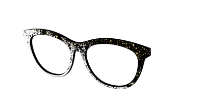 The Black & White Splatter - Angle Top Thumbnail - Pair Eyewear