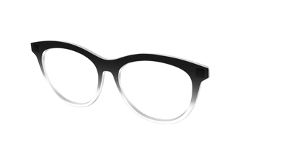 The Black Gradient Crystal - Angle Top Thumbnail - Pair Eyewear