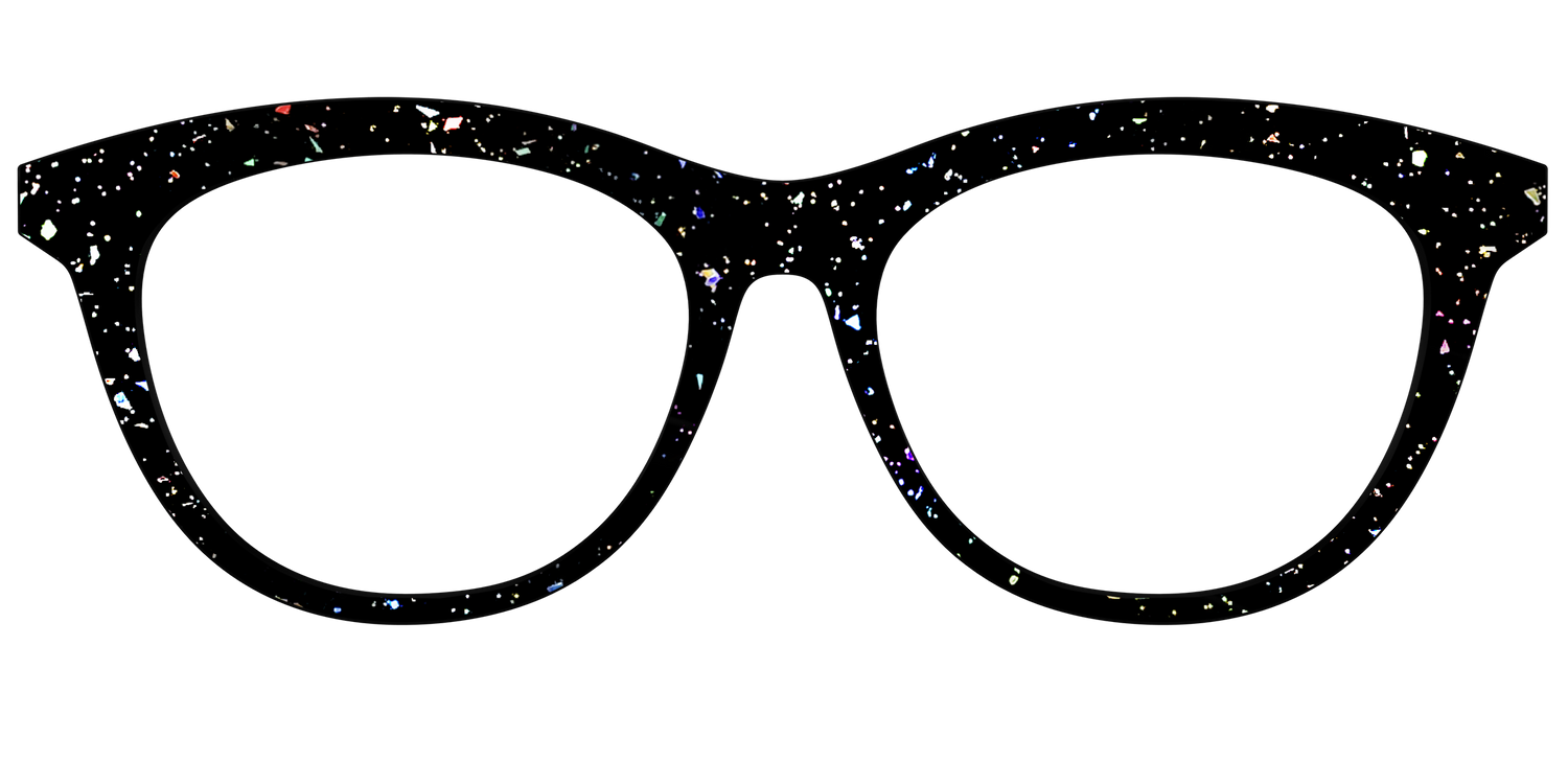 The Black Holographic Flakes - Front Top Image - Pair Eyewear