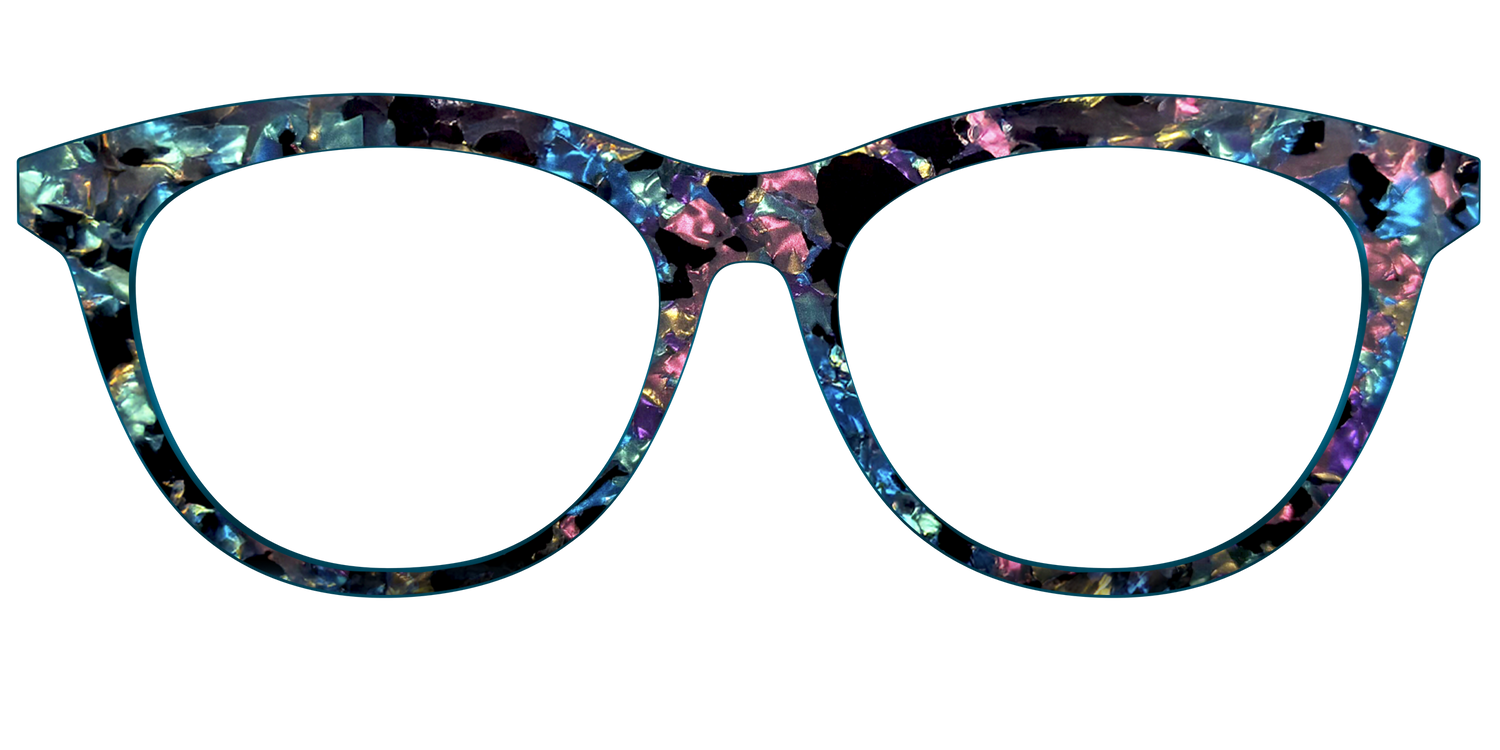 The Black Prismatic Pearl Tortoise - Front Top Image - Pair Eyewear