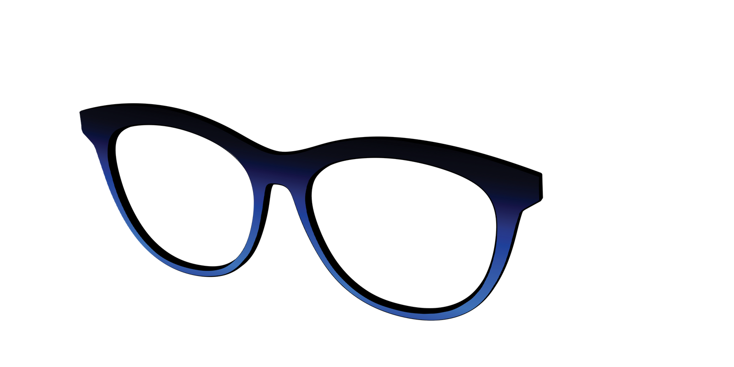 The Black to Blueberry Gradient - Angle Top Image - Pair Eyewear