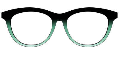 The Black to Spearmint Gradient - Front Top Thumbnail - Pair Eyewear