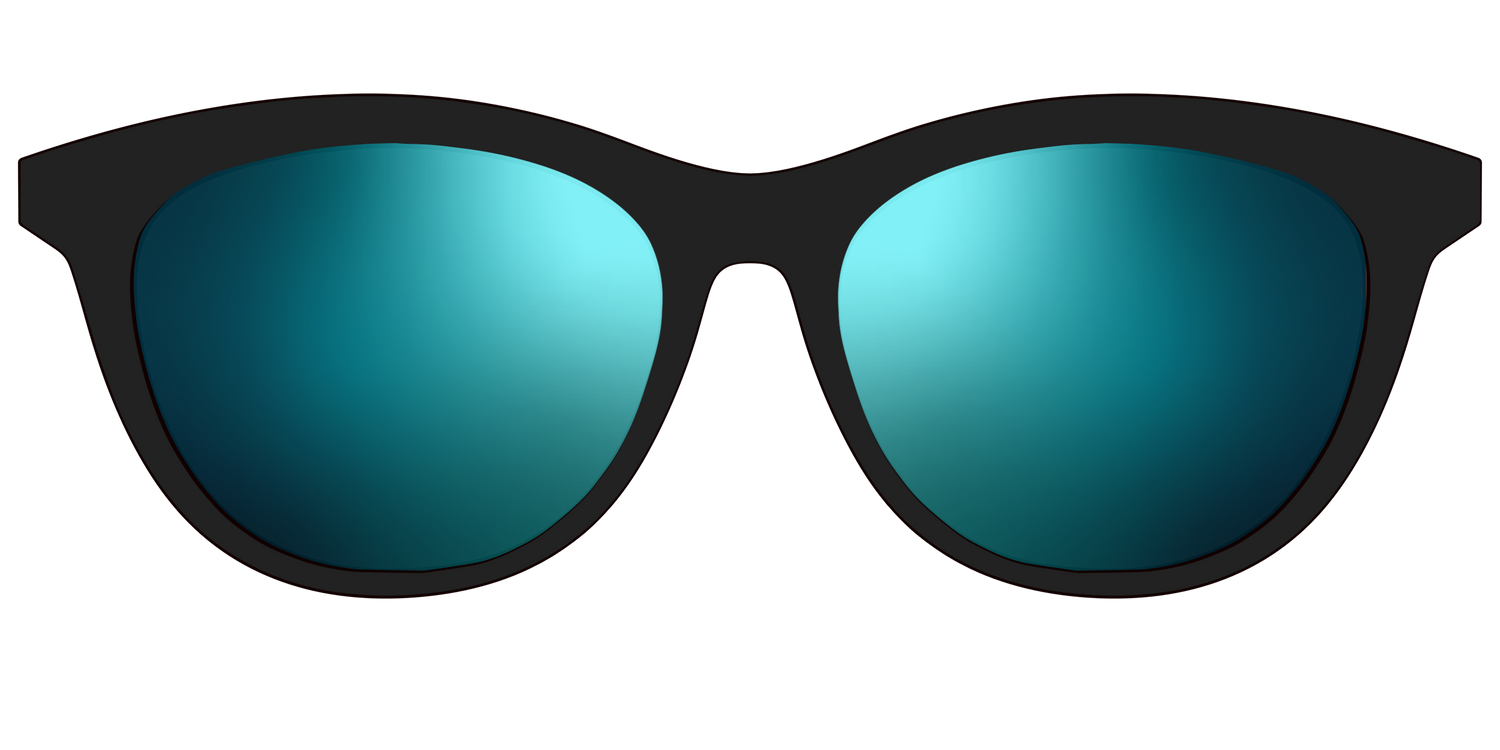 The Polarized Blue Reflective Sun Top - Front Top Image - Pair Eyewear
