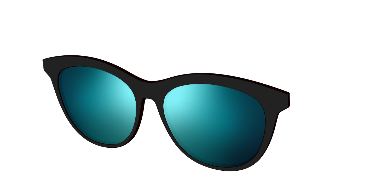 The Polarized Blue Reflective Sun Top - Angle Top Image - Pair Eyewear