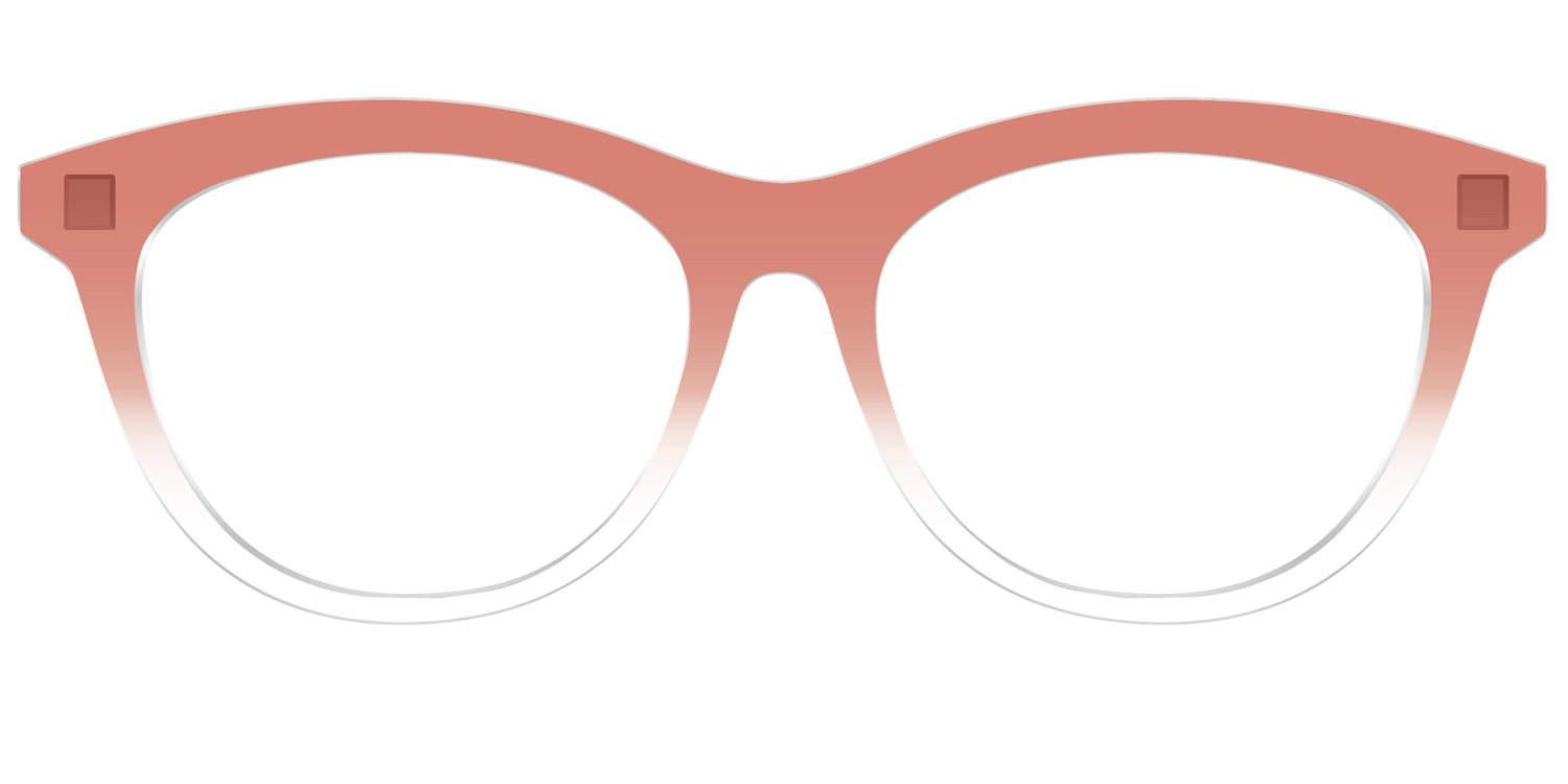 The Burnt Orange Gradient Crystal - Front Top Image - Pair Eyewear