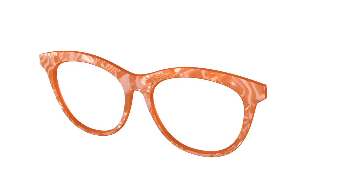 The Creamsicle Pearl Swirl - Angle Top Image - Pair Eyewear