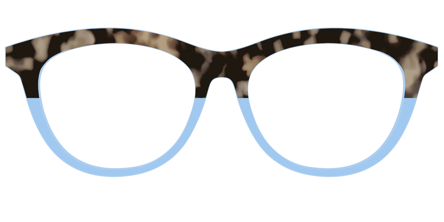 The Denim Tortoise Crystal Split - Front Top Image - Pair Eyewear