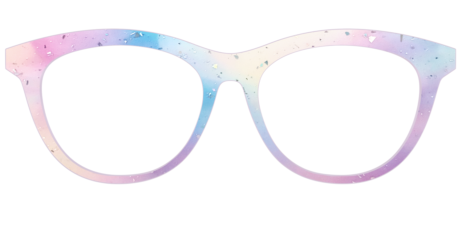 The Dreamy Pastel with Holographic Glitter - Front Top Image - Pair Eyewear