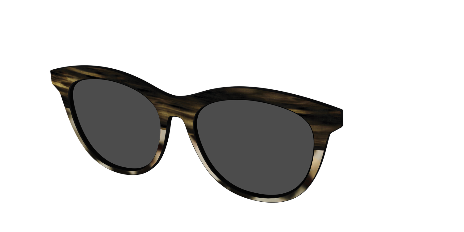The Polarized Horn Tortoise Sun Top - Angle Top Image - Pair Eyewear