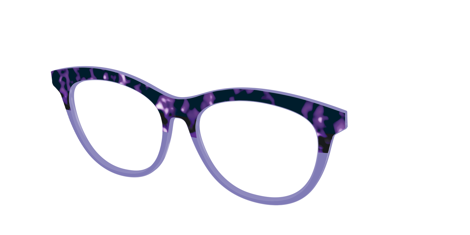 The Iris Tortoise Crystal Split - Angle Top Image - Pair Eyewear