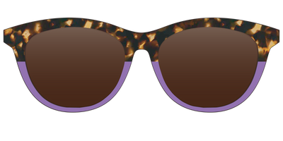 The Polarized Lavender Tortoise Split Sun Top - Front Top Thumbnail - Pair Eyewear