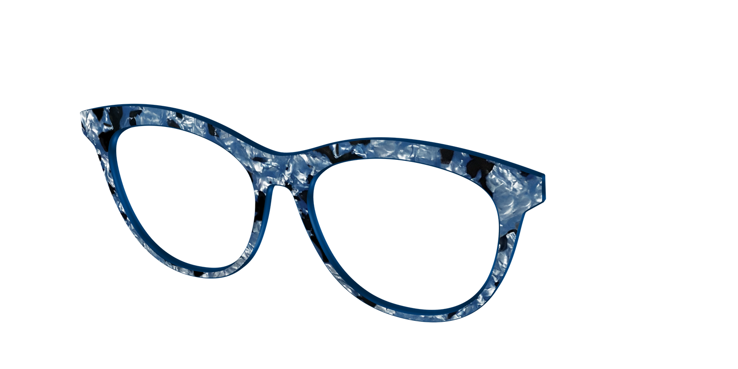 The Midnight Blue Pearl Tortoise - Angle Top Image - Pair Eyewear