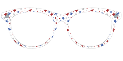 The Multi Stars Crystal with Silver Foil - Front Top Thumbnail - Pair Eyewear