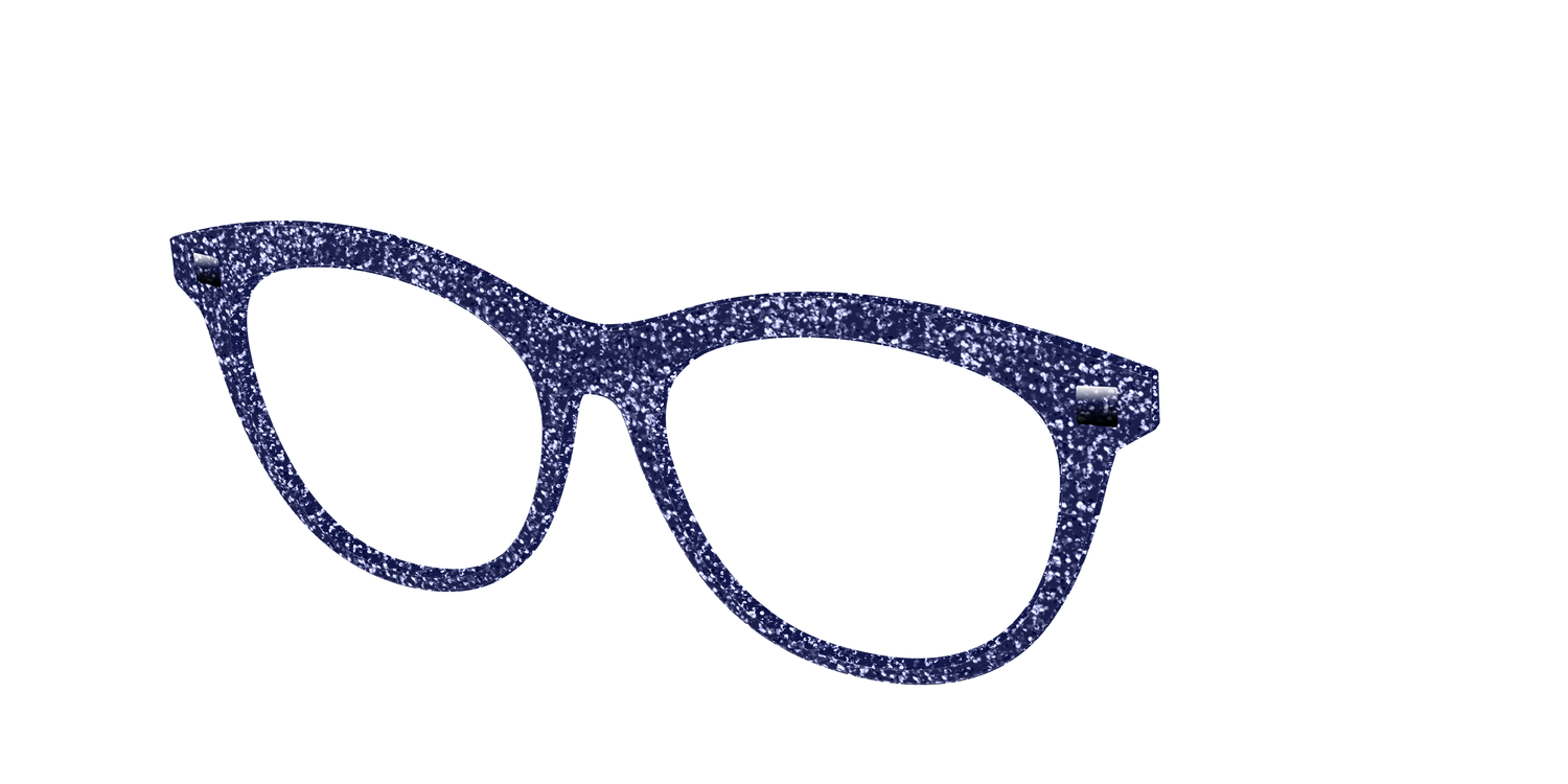 The Navy Sparkle - Angle Top Image - Pair Eyewear
