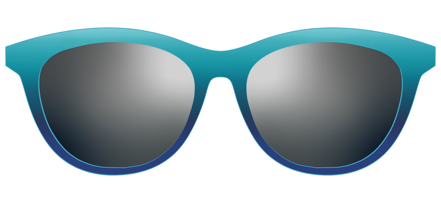 The Polarized Ocean Blue Sun Top - Front Top Image - Pair Eyewear