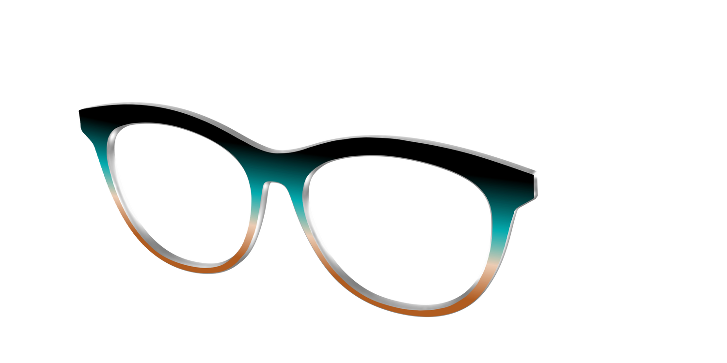 The Onyx to Rust Gradient - Angle Top Image - Pair Eyewear