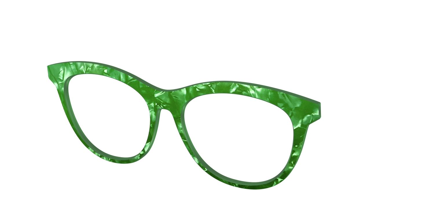 The Peridot Pearl Marble - Angle Top Image - Pair Eyewear