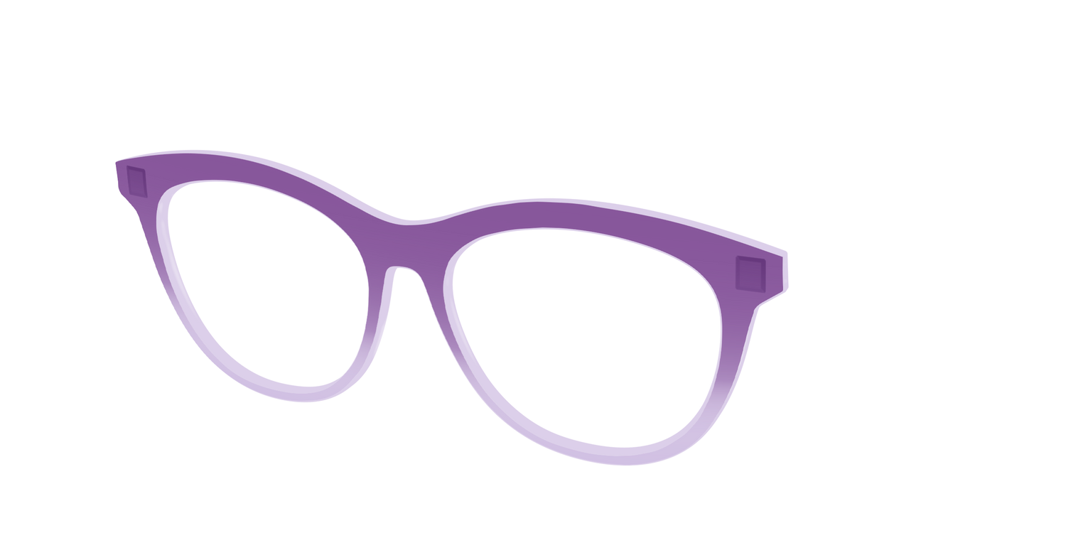 The Plum to Lilac Gradient Crystal - Angle Top Image - Pair Eyewear