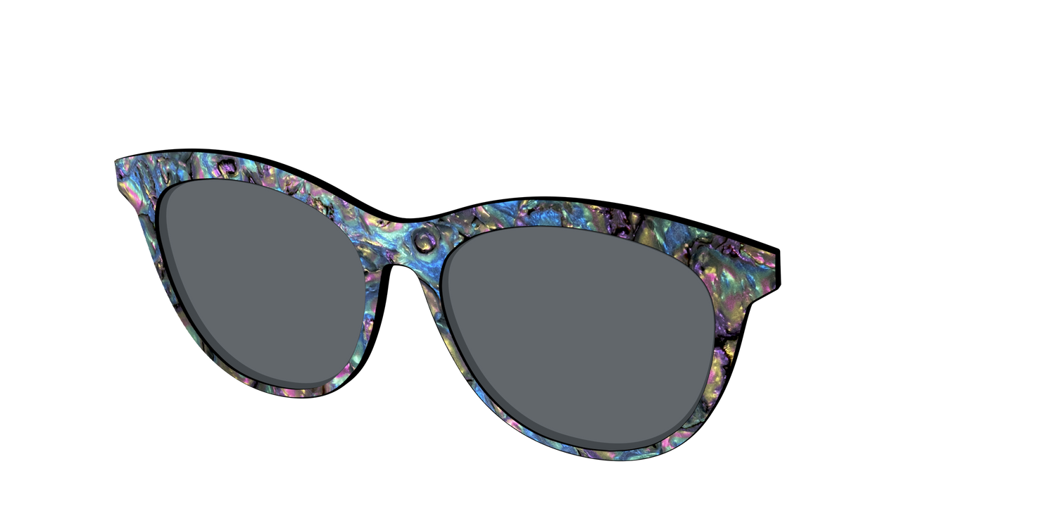 The Polarized Midnight Abalone Sun Top - Angle Top Image - Pair Eyewear