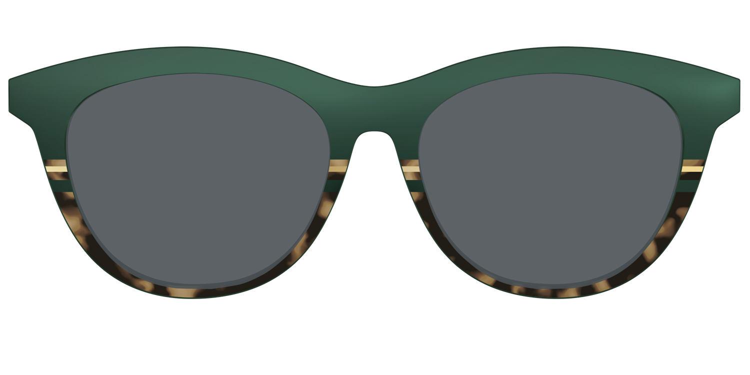 The Polarized Spruce Tortoise Sun Top - Front Top Image - Pair Eyewear