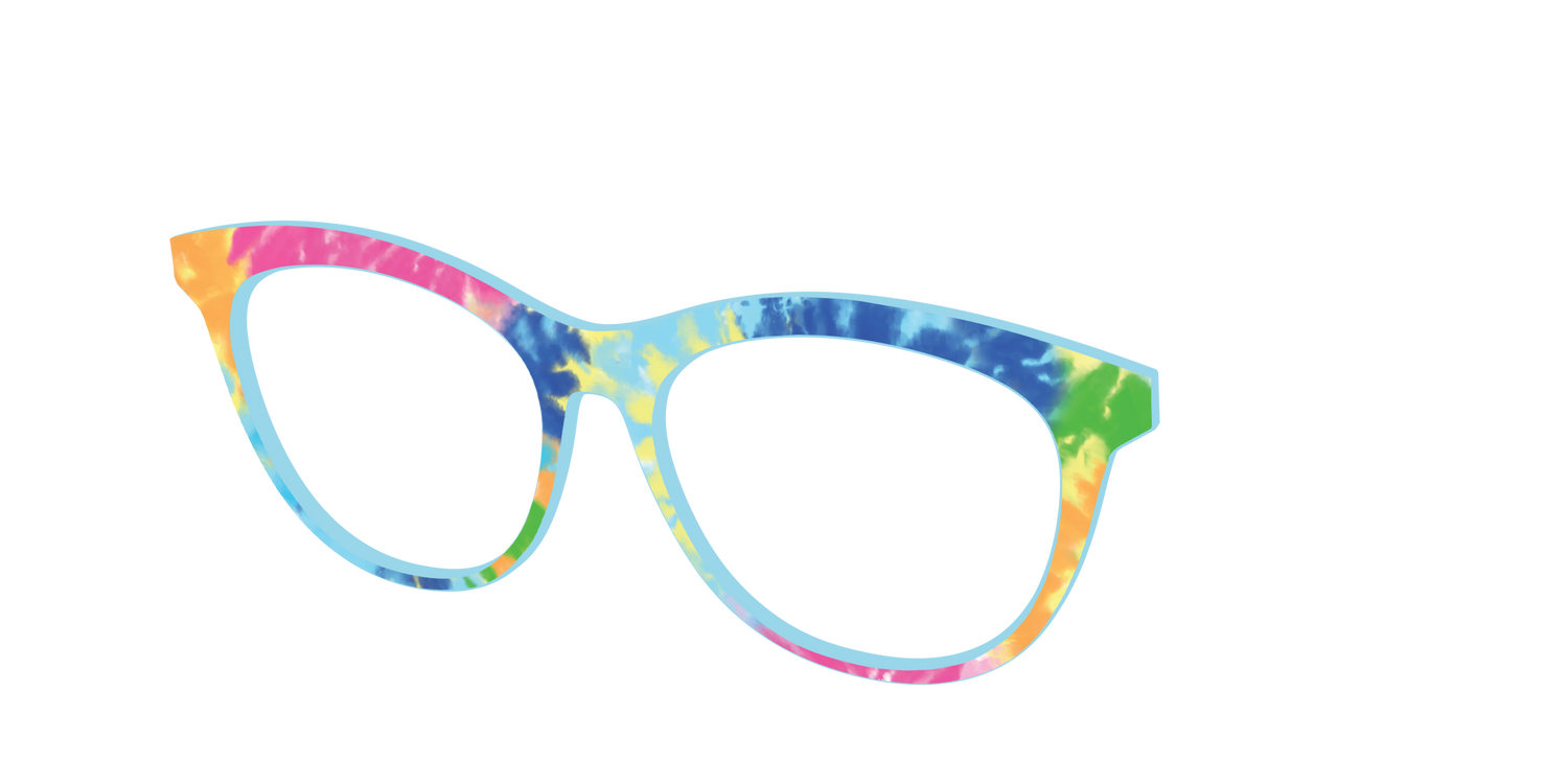The Rainbow Tie-Dye - Angle Top Image - Pair Eyewear