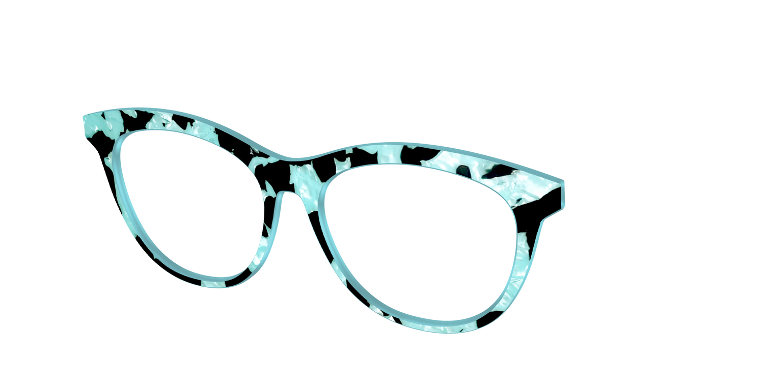 The Robin's Egg Pearl Tortoise - Angle Top Image - Pair Eyewear