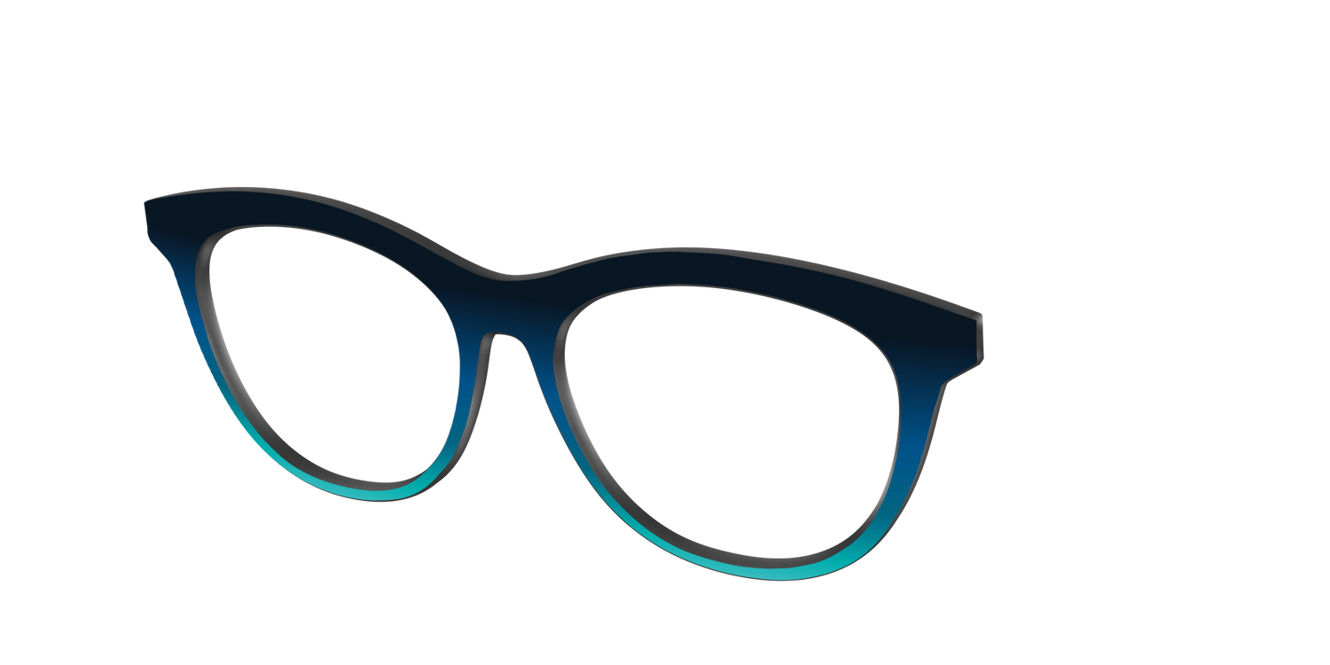 The Royal Blue to Seafoam Gradient - Angle Top Image - Pair Eyewear
