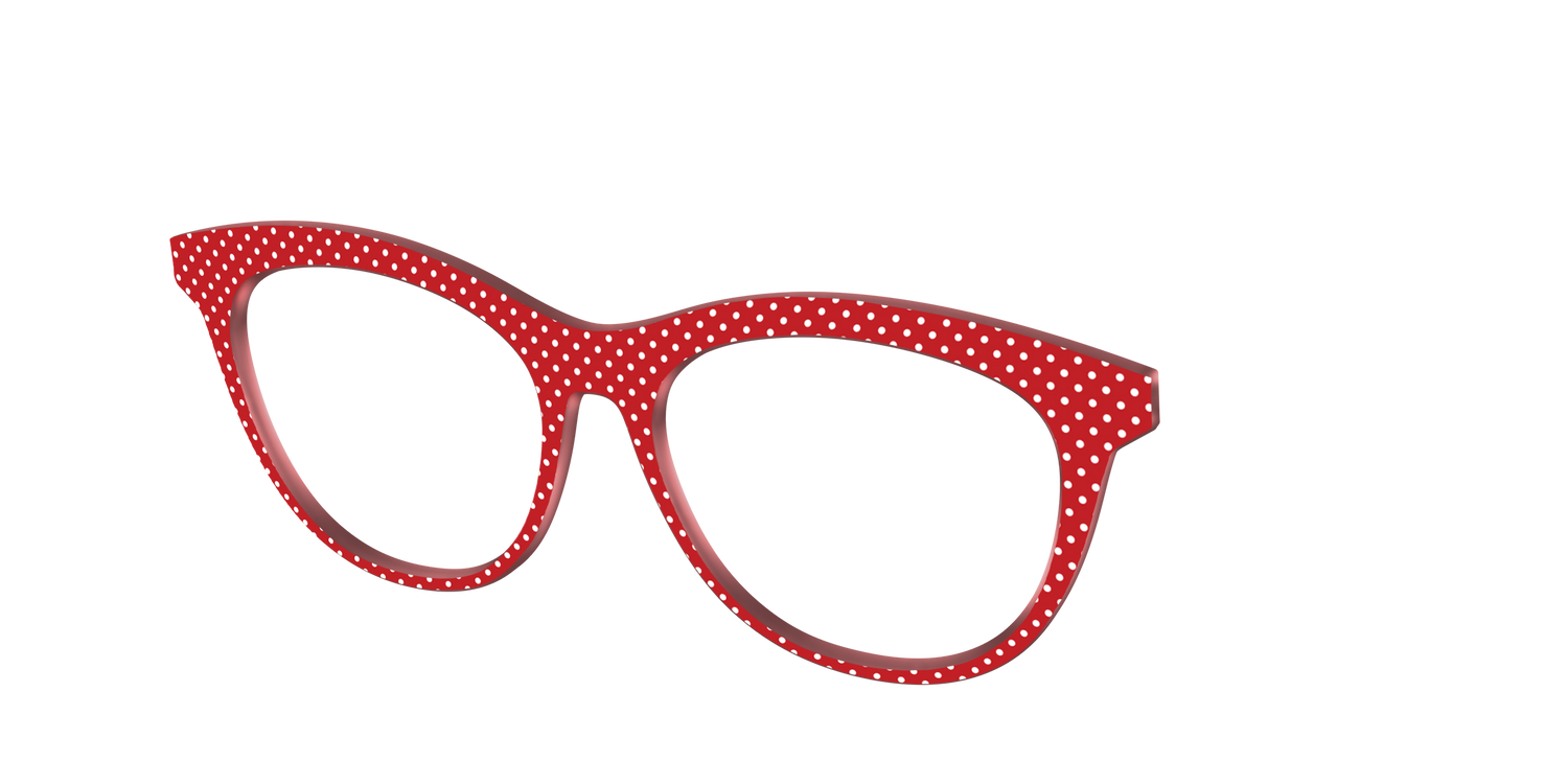 The Ruby Pin Dot - Angle Top Image - Pair Eyewear
