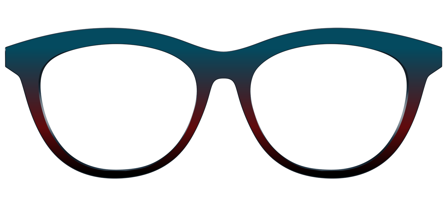 The Teal to Espresso Gradient - Front Top Image - Pair Eyewear