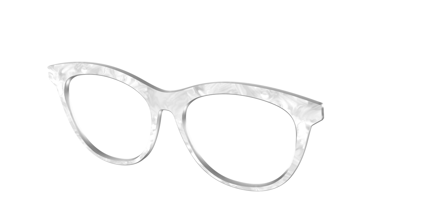 The White Pearlescent - Angle Top Image - Pair Eyewear