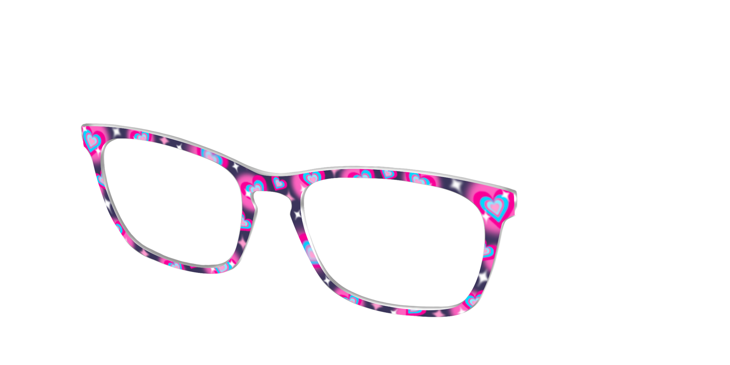 The Airbrushed Hearts - Angle Top Image - Pair Eyewear