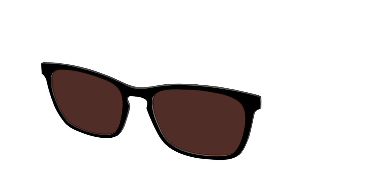 The Black with Brown Golf lens - Angle Top Image - Pair Eyewear