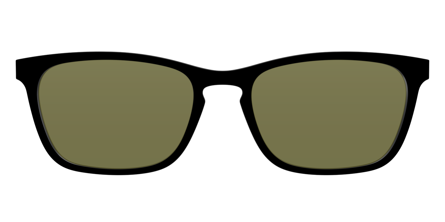 The Black with Green Racquet Sport Lens - Front Top Image - Pair Eyewear