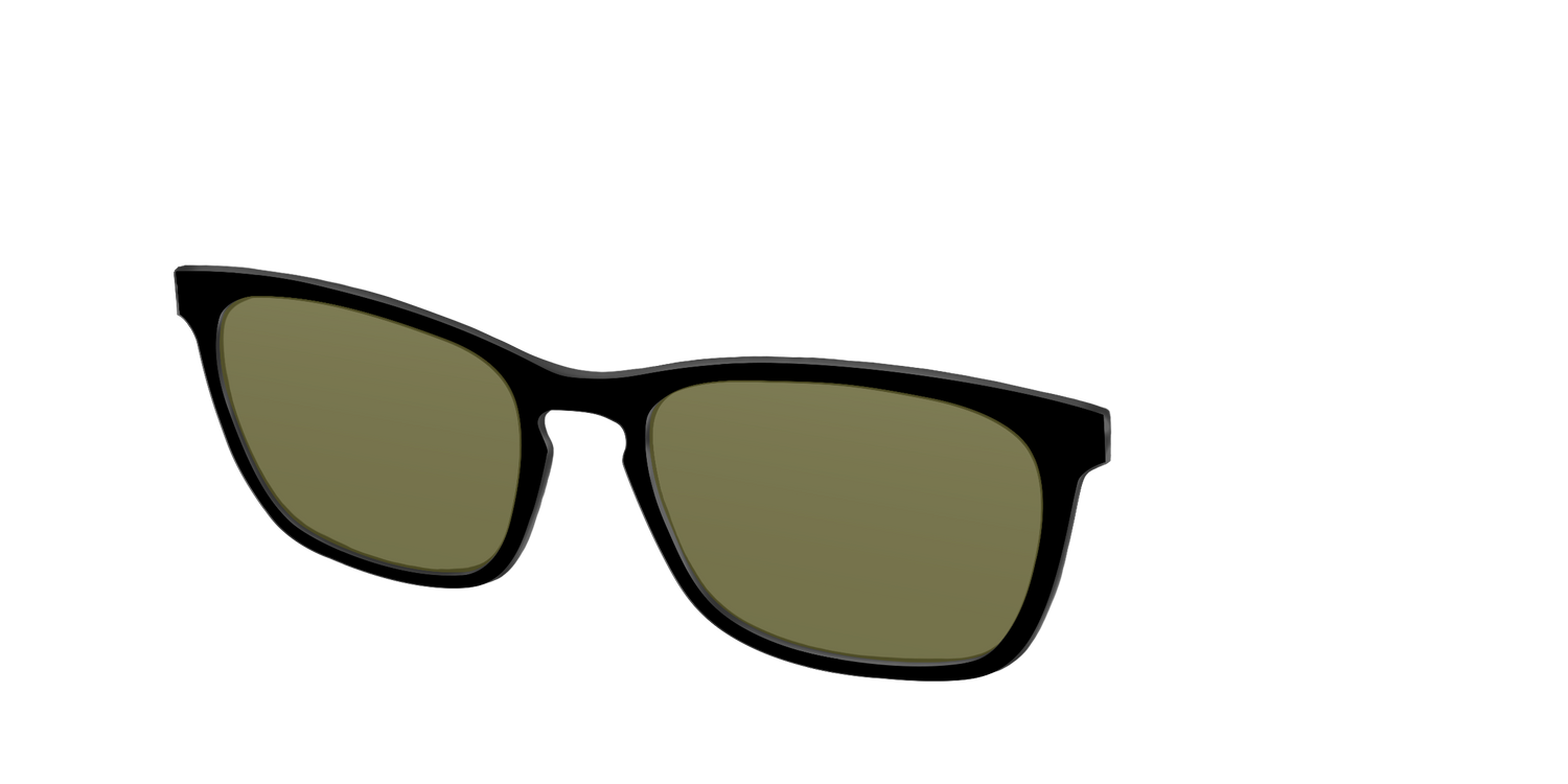 The Black with Green Racquet Sport Lens - Angle Top Image - Pair Eyewear