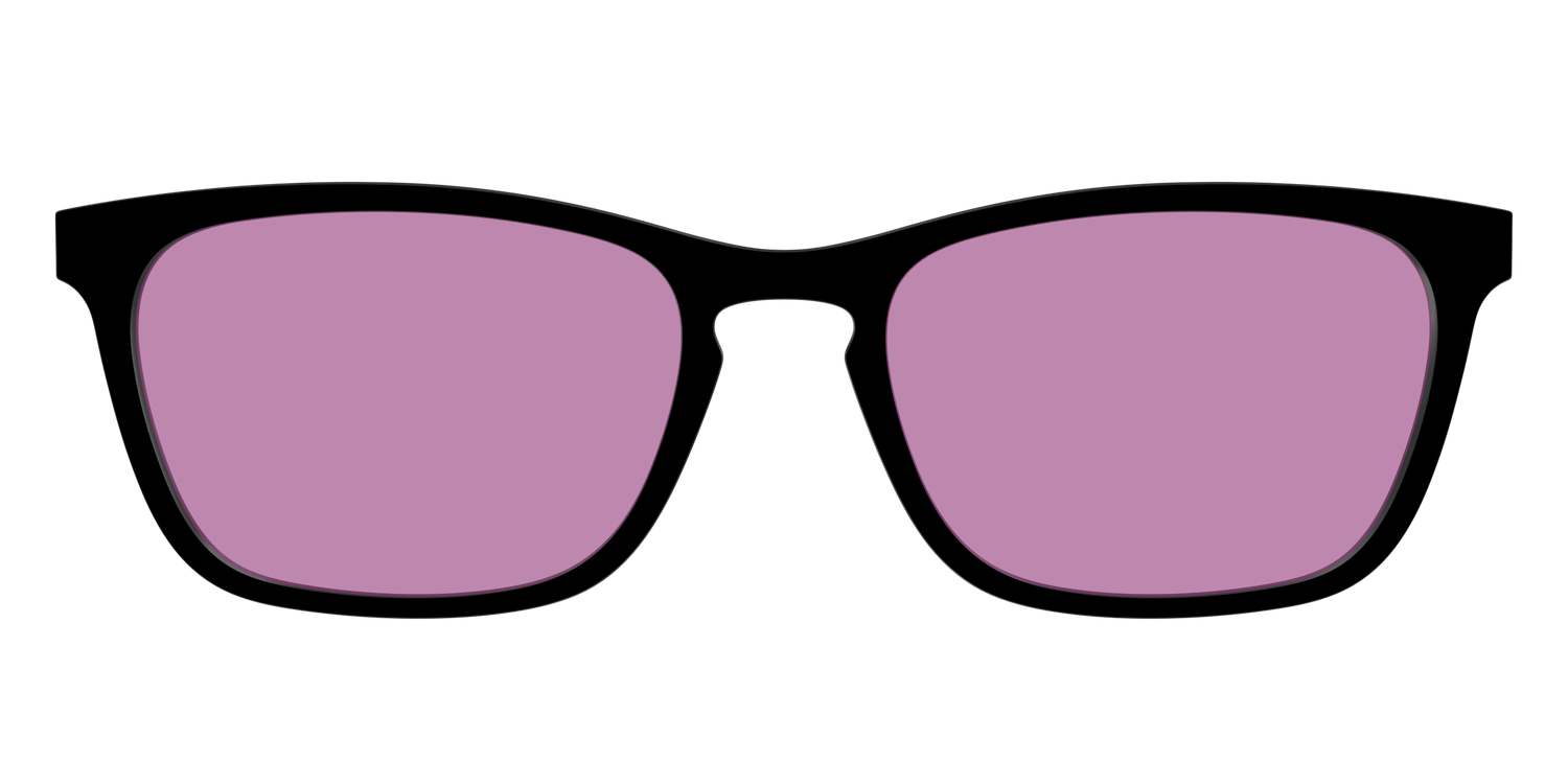 The Black with Pink Racquet Sport Lens - Front Top Image - Pair Eyewear