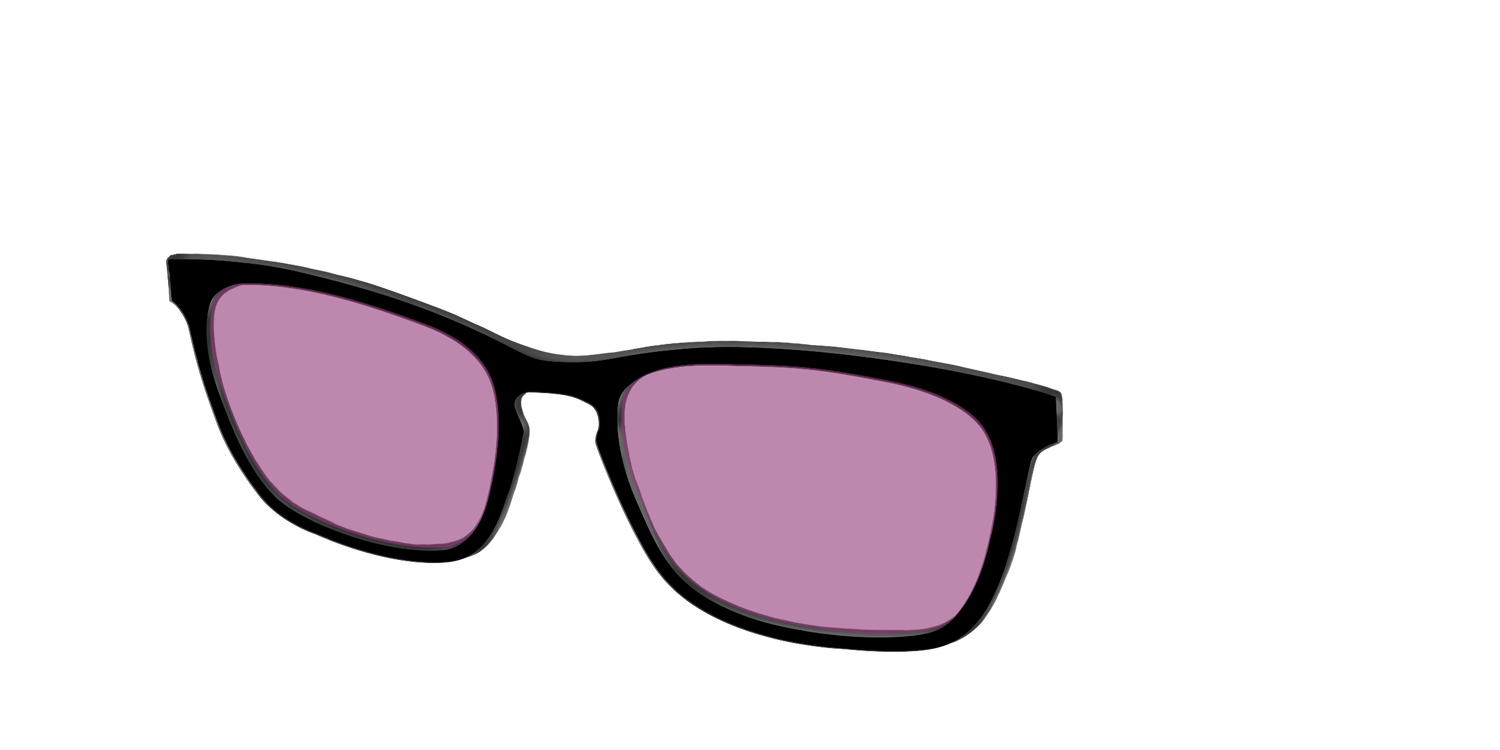 The Black with Pink Racquet Sport Lens - Angle Top Image - Pair Eyewear