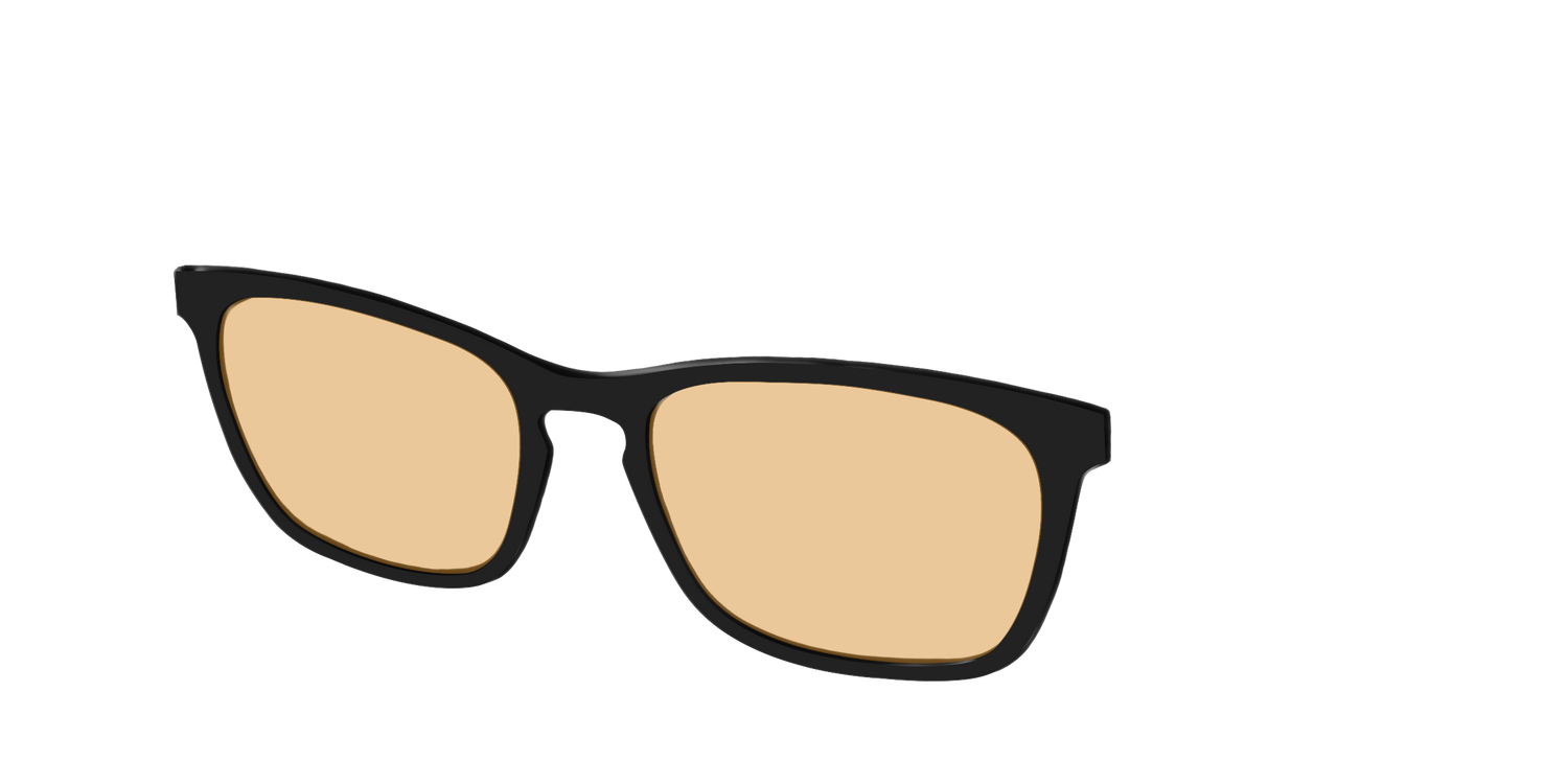 The Black With Umber Brown Lens - Angle Top Image - Pair Eyewear