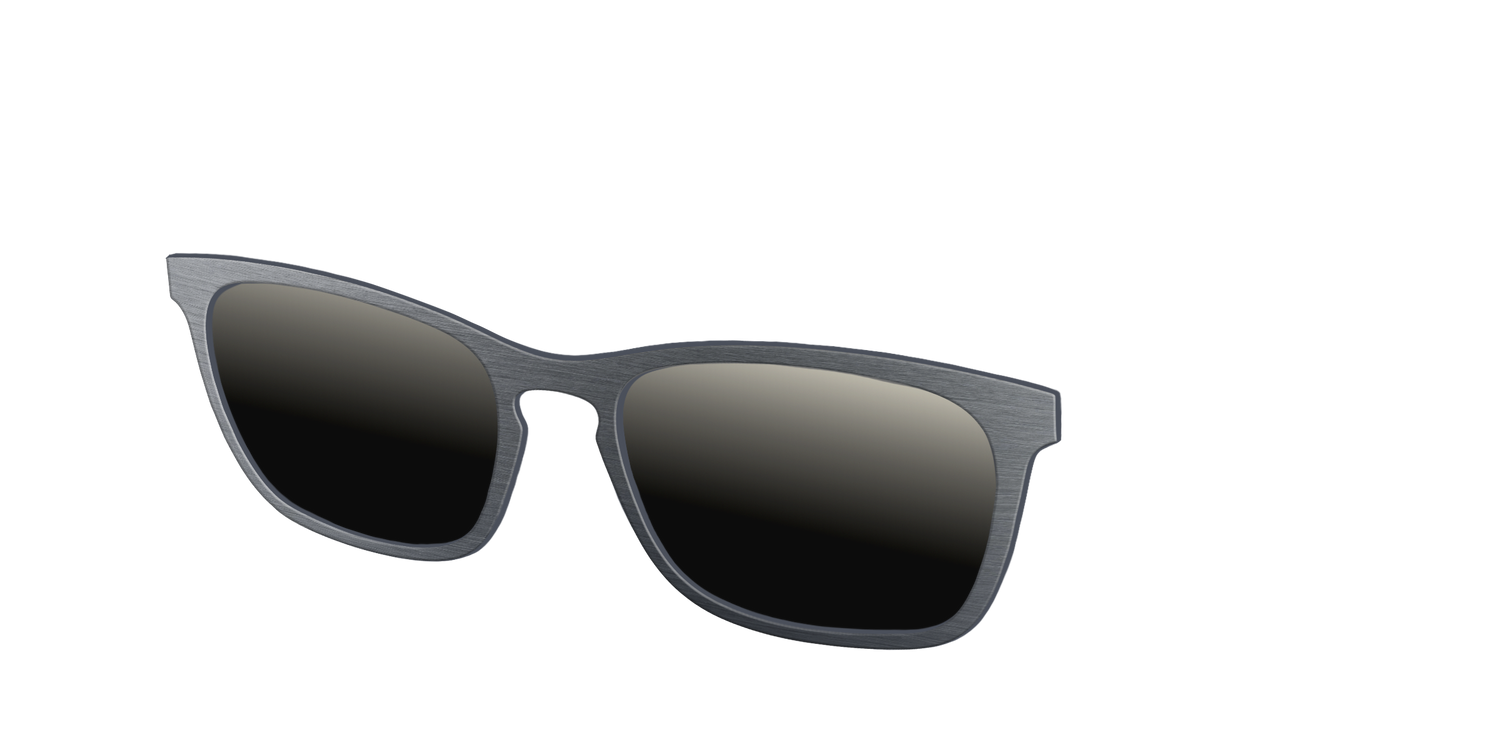 The Polarized Brushed Nickel Sun Top - Angle Top Image - Pair Eyewear