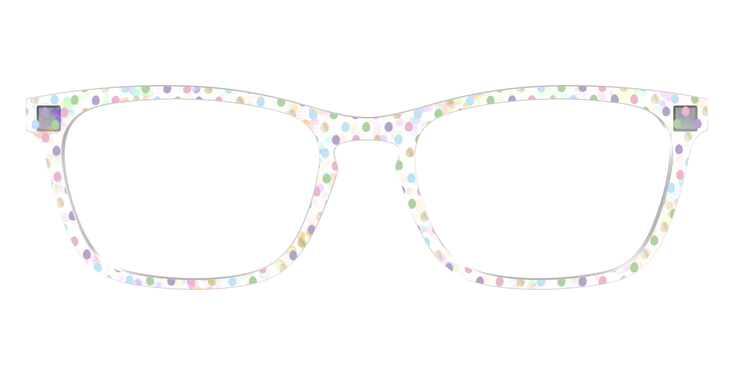 The Egg Polka Dot with Gold Foil Crystal - Front Top Image - Pair Eyewear