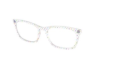 The Egg Polka Dot with Gold Foil Crystal - Angle Top Thumbnail - Pair Eyewear
