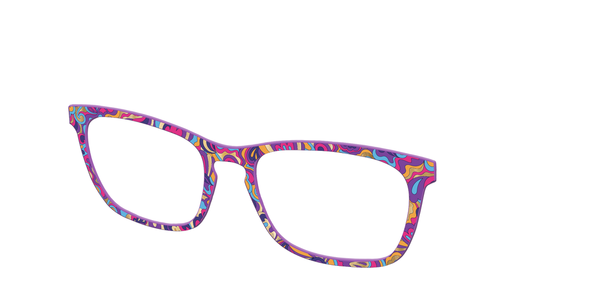 The Flower Power Paisley with Gold Foil - Angle Top Image - Pair Eyewear