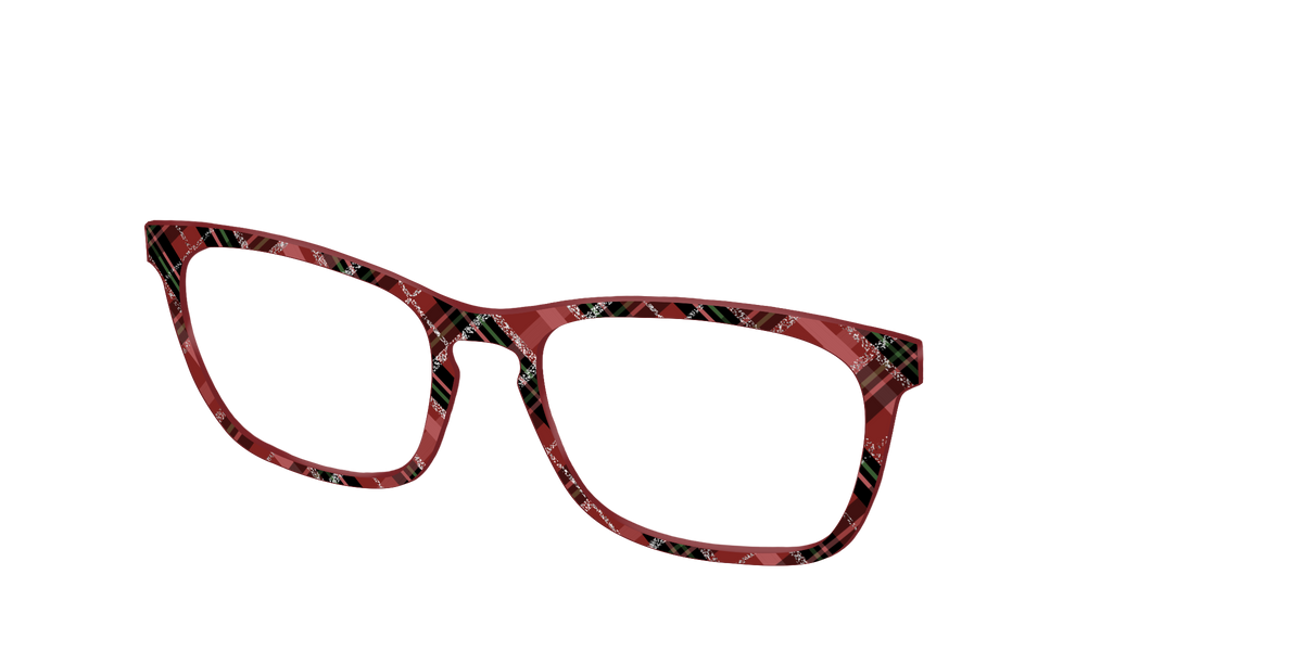 The Holly Plaid with Glitter - Angle Top Image - Pair Eyewear