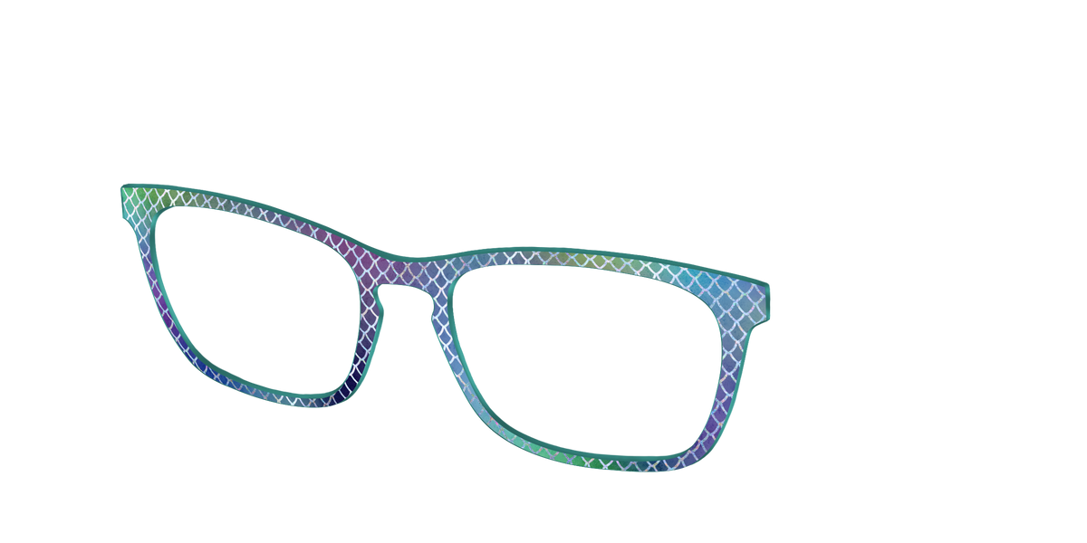 The Holographic Dragon Scales - Angle Top Image - Pair Eyewear