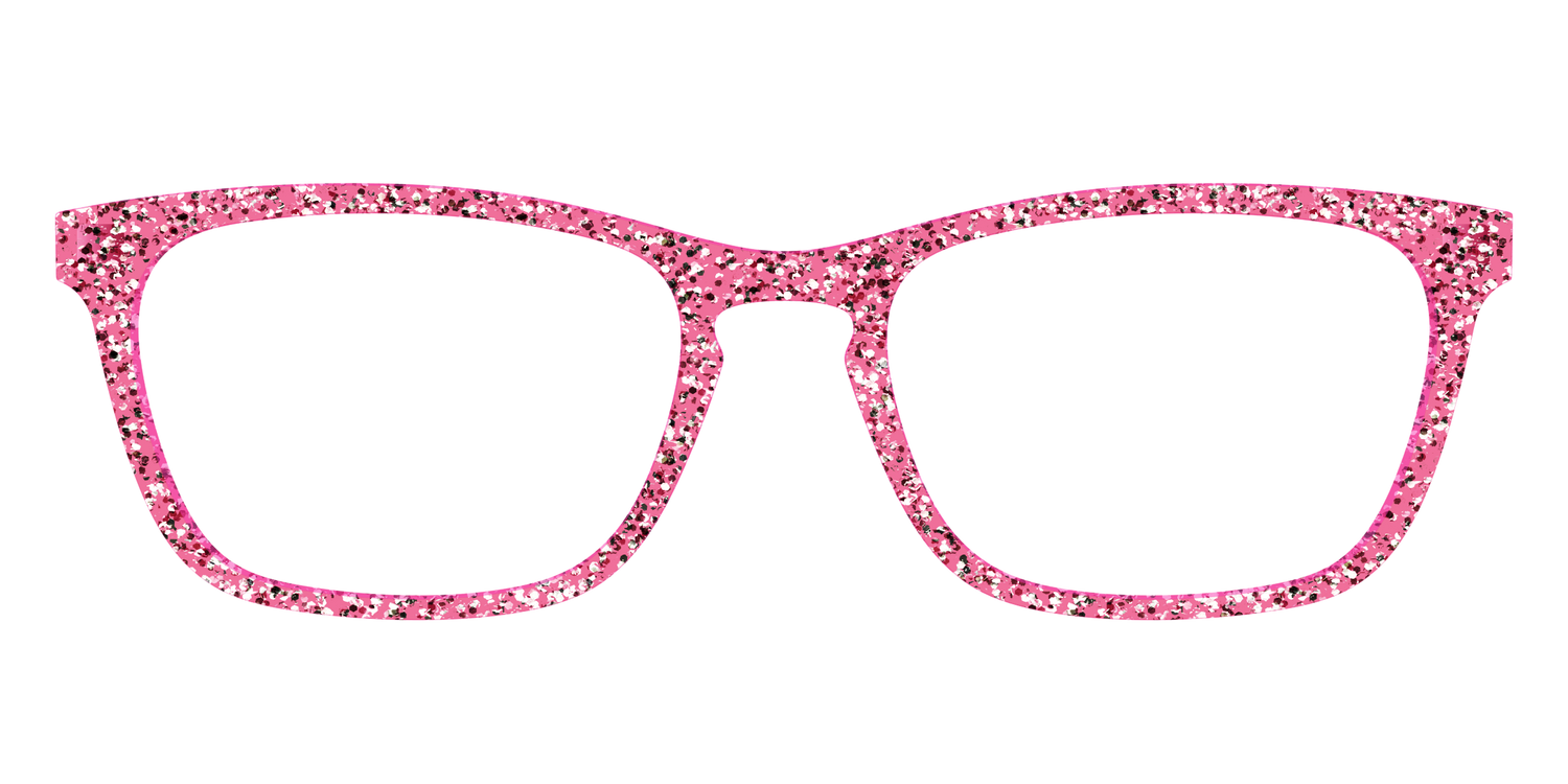 The Hot Pink Sparkle - Front Top Image - Pair Eyewear