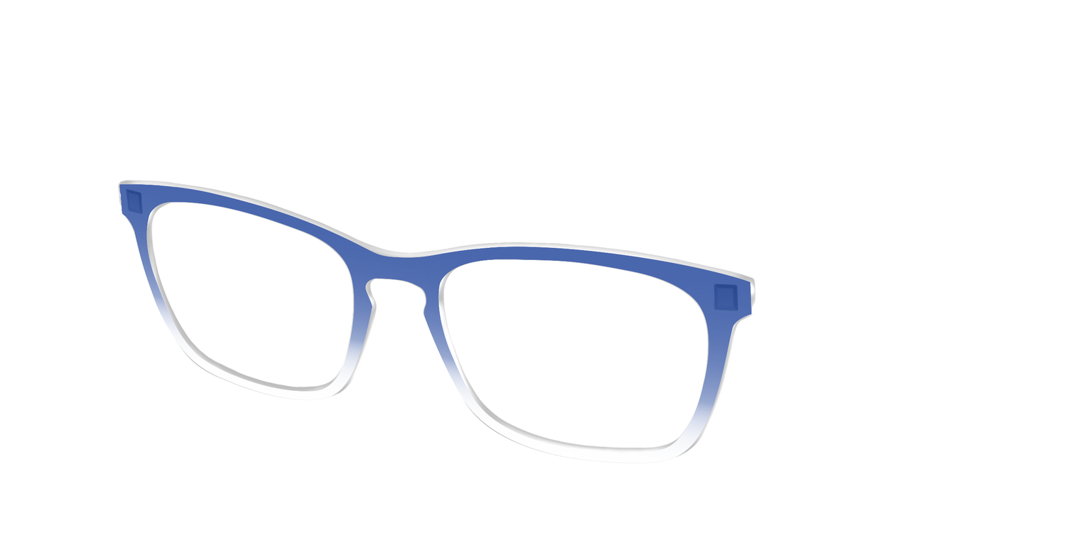 The Indigo Gradient Crystal - Angle Top Image - Pair Eyewear
