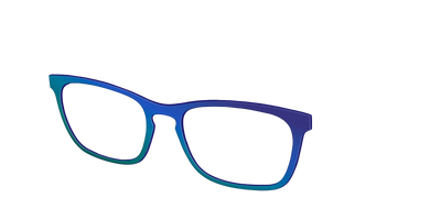The Peacock Ombre - Angle Top Thumbnail - Pair Eyewear