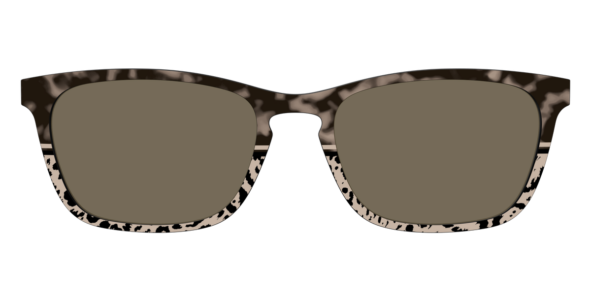 The Polarized Ink Blot Tortoise Split Sun Top - Front Top Image - Pair Eyewear