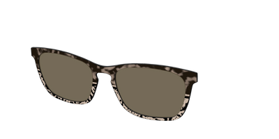 The Polarized Ink Blot Tortoise Split Sun Top - Angle Top Thumbnail - Pair Eyewear